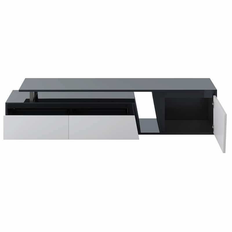 Modern Rectangle TV Stand with Drawers and Cabinet