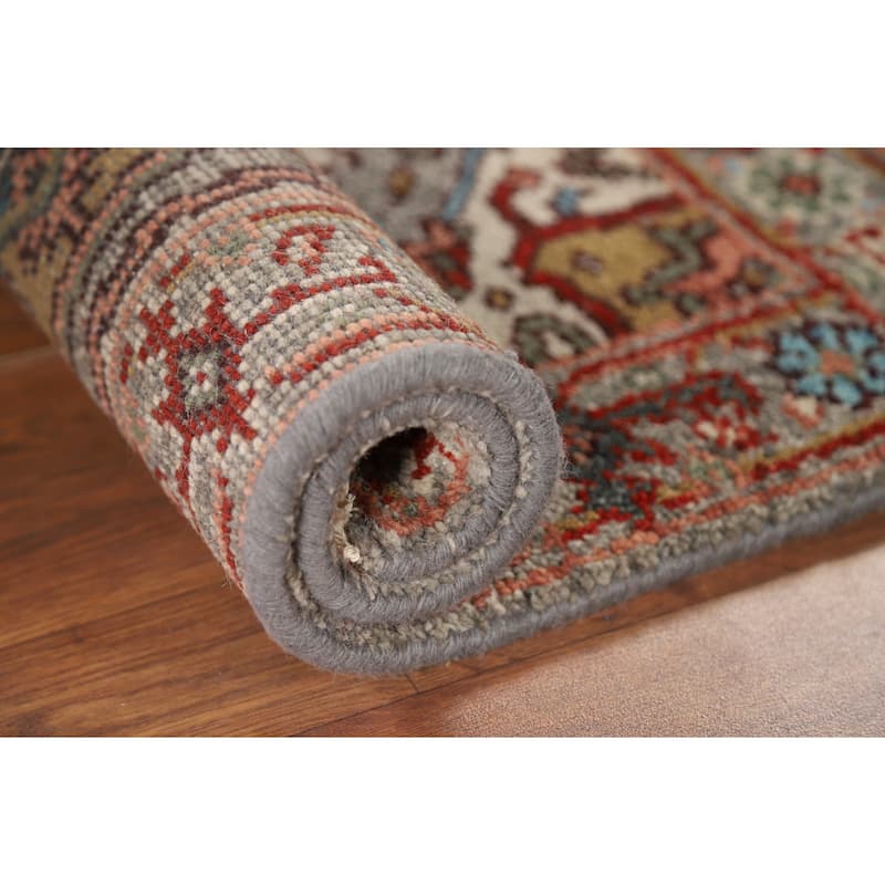 Gray Heriz Serapi Indian Foyer Rug Handmade Wool Carpet - 2'0" x 3'0"