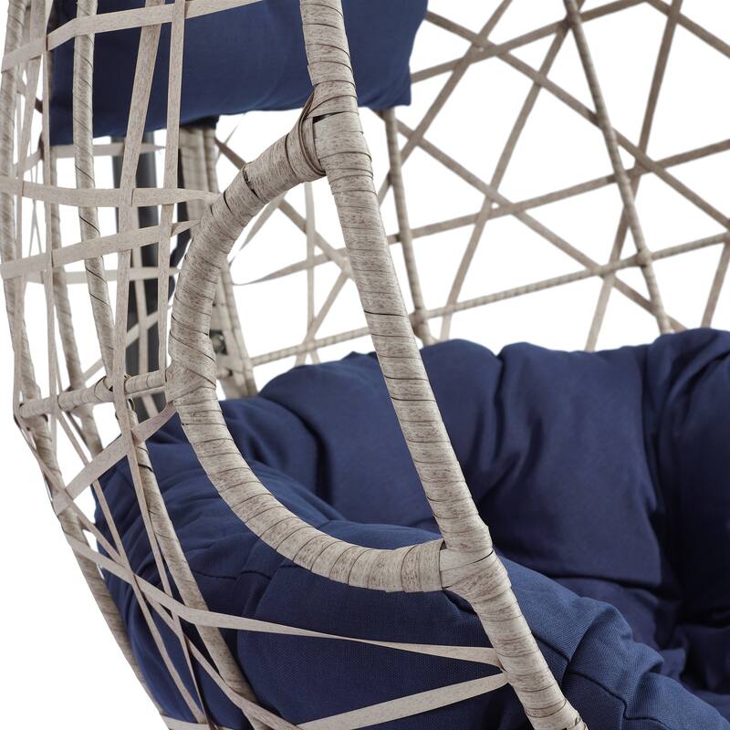 Egg Chair Hanging Swing Chair with Cushion and Stand