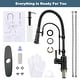 preview thumbnail 29 of 87, WOWOW Single Handle Gooseneck Pull Down Sprayer Kitchen Faucet