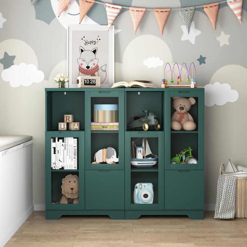 Modern Living Room Storage Cabinet with Doors and Shelves/Drawers,4 Colors