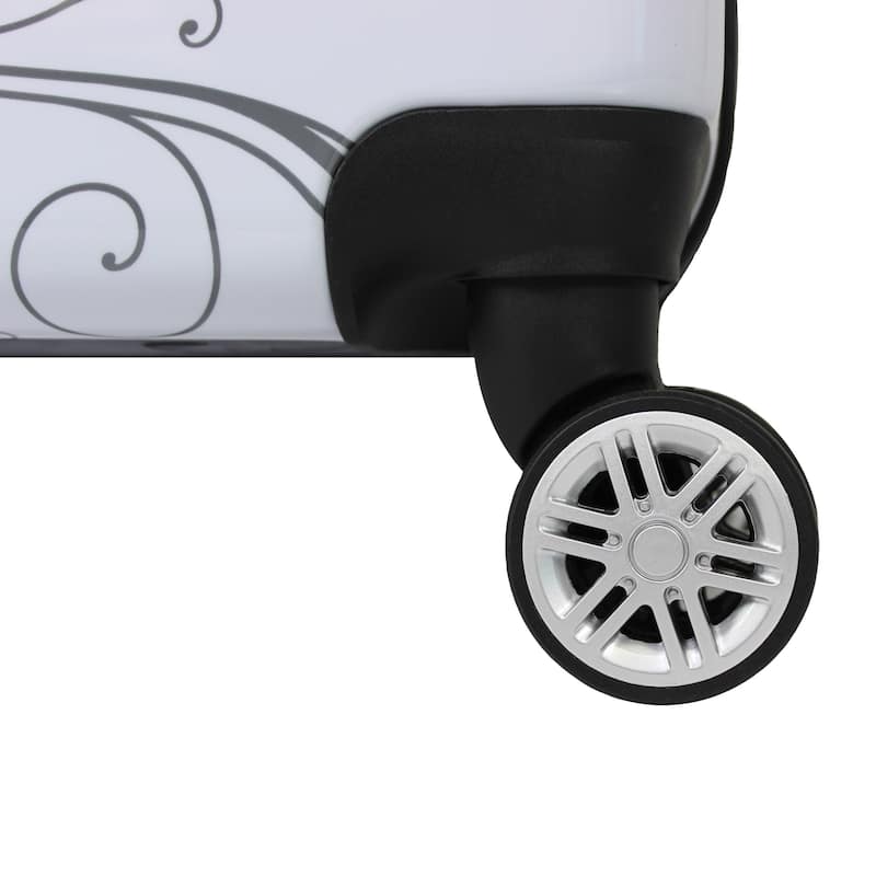 World Traveler Butterfly 28-Inch Expandable Hardside Spinner Suitcase