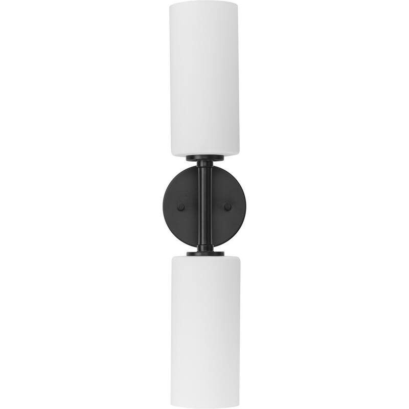 Cofield Collection Two-Light Matte Black Transitional Wall Bracket - 22.5 in x 5.62 in x 4.87 in