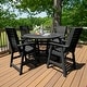 preview thumbnail 42 of 49, Weatherly 5-piece Outdoor Dining Set - 48" Round Table, Counter-height