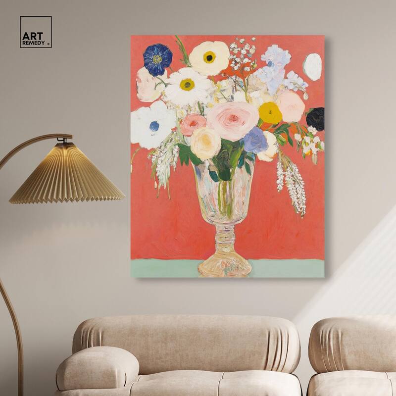 Anemones in a Vase II Canvas by Art Remedy, Gallery Wrapped