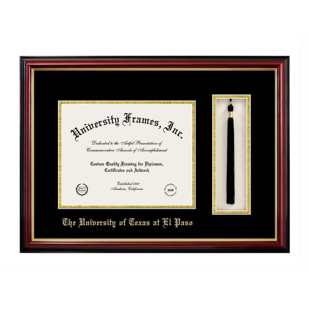 University of Texas, El Paso 14w x 11h Tassel Box and Diploma Frame