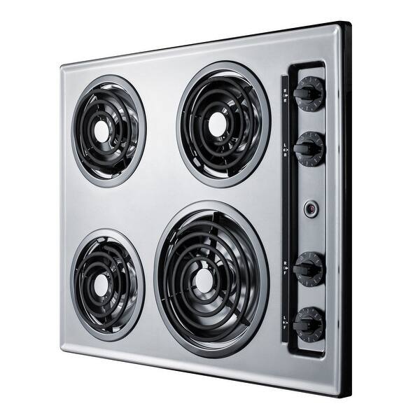 Shop Summit Zel03 24 Wide 4 Burner Electric Cooktop Chrome
