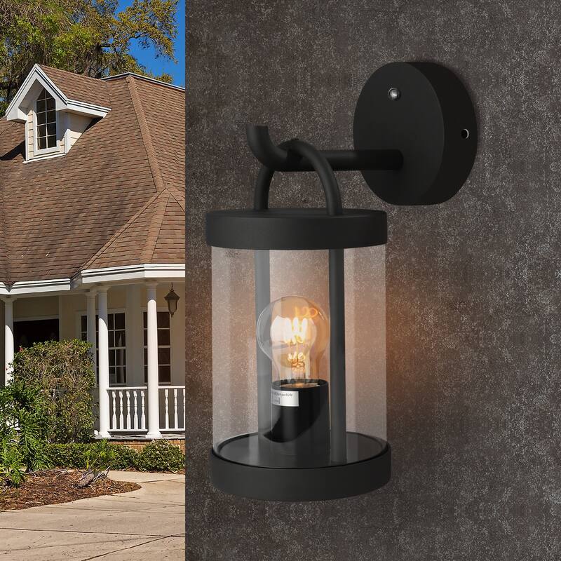 Wall Light Dusk to Dawn Sensor Outdoor Wall Lantern with E26 Bulb Bed