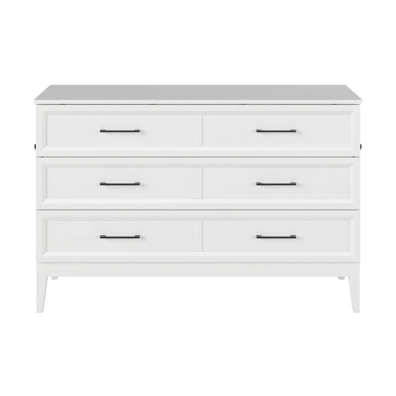 Santa Fe Murphy Bed Chest with Mattress and Built-in Charger