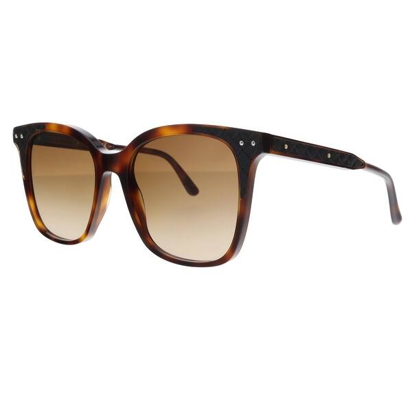 Bottega Veneta BV0118S-002 Brown Rectangle Sunglasses for  display picture 3