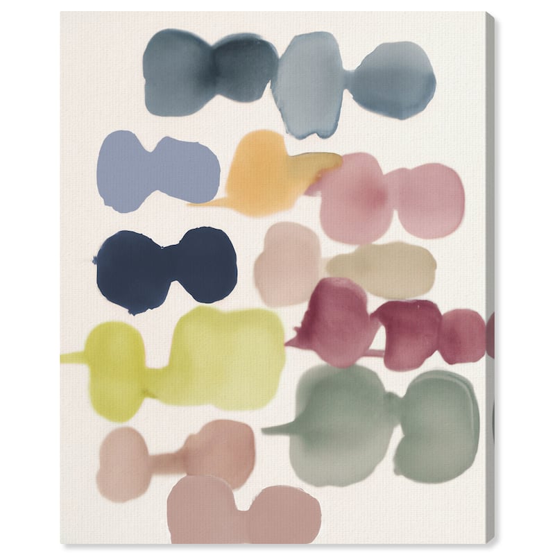 Wynwood Studio Canvas Abstract Ink Splotches Summer Blue and Modern & Contemporary Wall Art Canvas Print