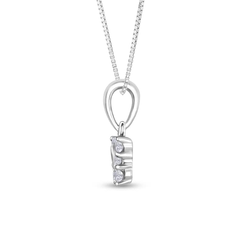 Sterling Silver Round Diamond 1/10 CTW Pendant