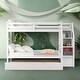 preview thumbnail 2 of 57, Functional Twin-Over-Twin Bunk Bed with Twin Size Trundle and 3 Storage Stairs, Flexible Settings and Convenient Use