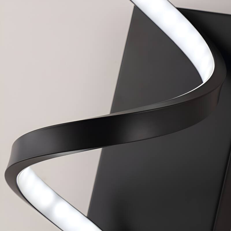 Aluminum LED Flush Mounted Sconce (Black)