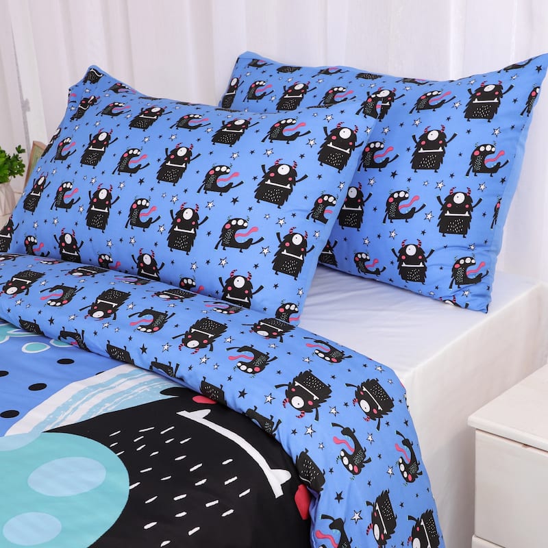 Cutey Duvet Cover Set 3 Piece Bedding Set Soft Cartoon Print Twin