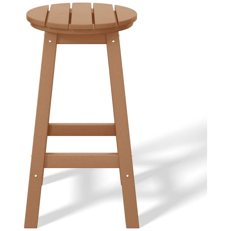Polytrends Laguna Hdpe All Weather Outdoor Patio 24" Round Counter Stool (Set Of 3)