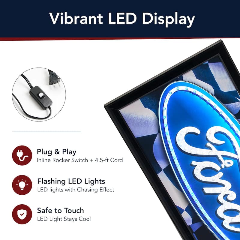 American Art Decor Ford Marquee LED Signs Man Cave Wall Decor - On Sale ...