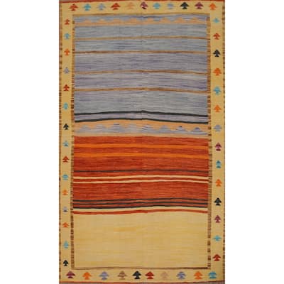 Hand Woven Southwestern Wool Multi-Colored Geometric Area Rug - 7' 11'' X 4' 10''