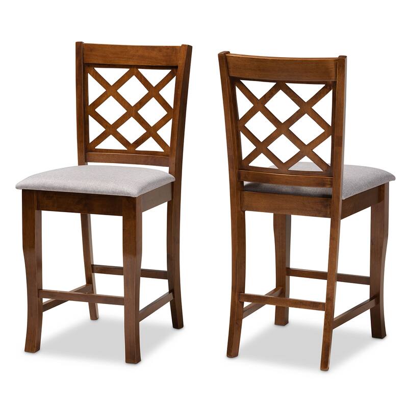 Aria Modern and Contemporary 2-Piece Counter Height Pub Chair Set - Set of 2 - Counter Height