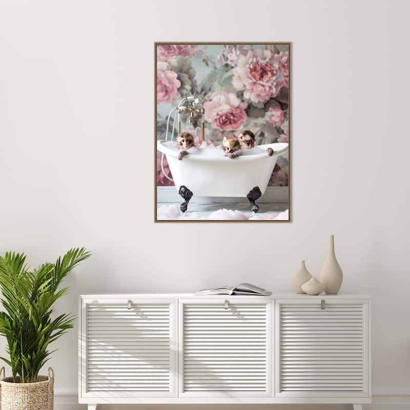 Blossom Bath by Niky Rahner Framed Canvas Wall Art
