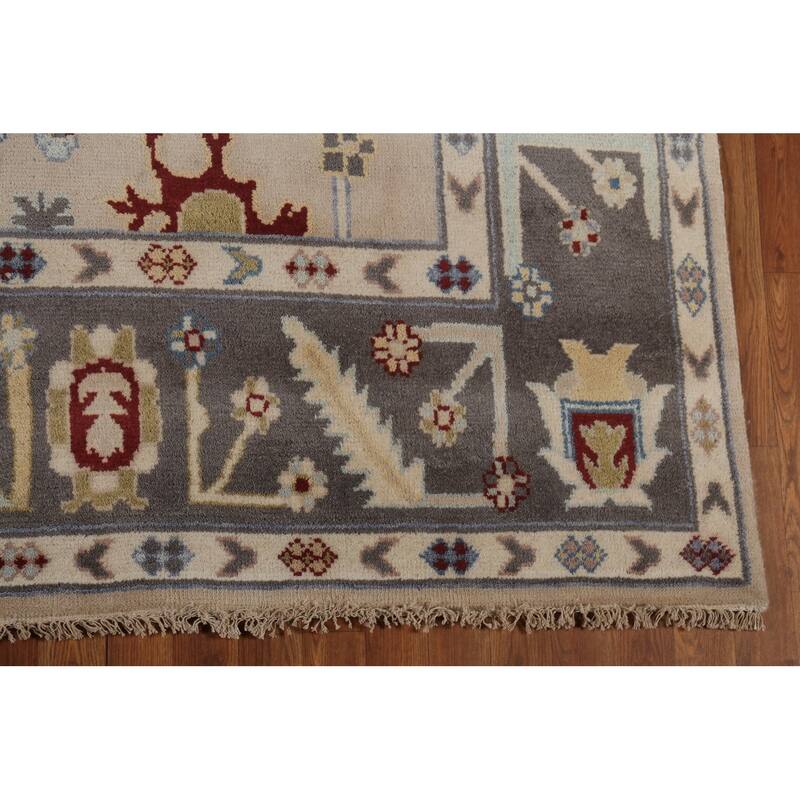 Oushak Indian Area Rug Handmade Wool Carpet - 8'0" x 10'0"