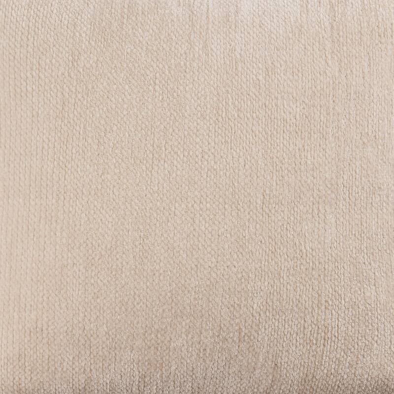 Sevita Transitional Solid Chenille Indoor Pouf