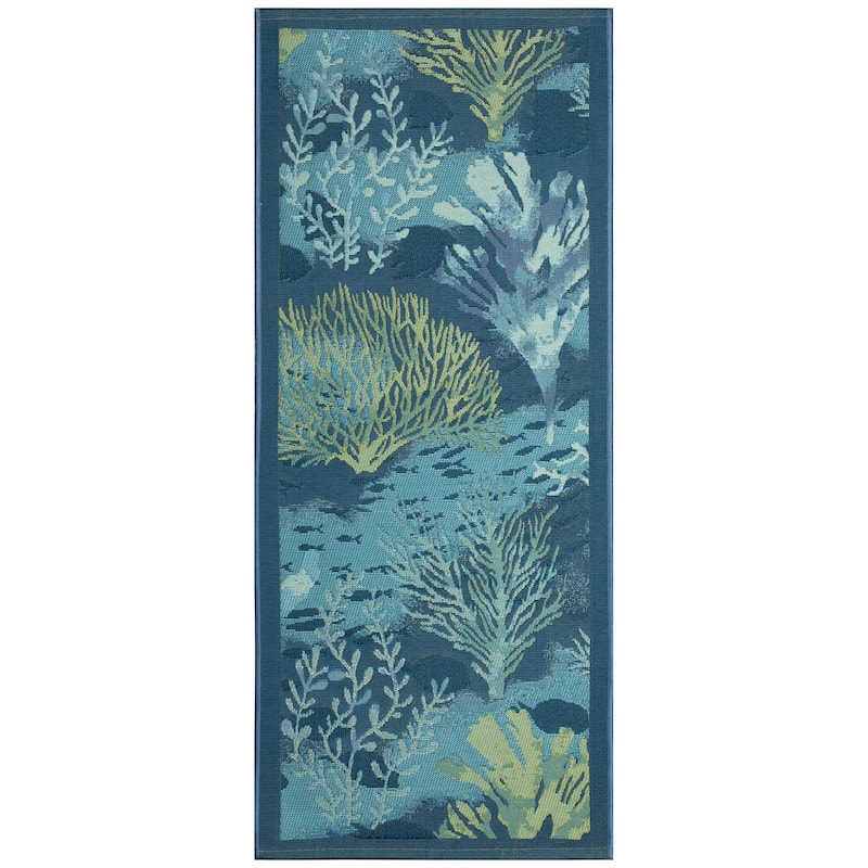 Liora Manne Esencia Coral Garden Indoor/Outdoor Mat