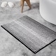 preview thumbnail 19 of 35, Ombre Chenille Non-Slip Bath Rug 24"Wx36"L - Black