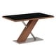 preview thumbnail 6 of 11, Somette Emily Modern Wood/Black Glass Dining Set with Nook