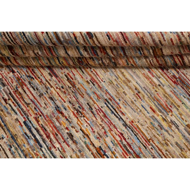 Contemporary Gabbeh Kashkoli Wool Area Rug Hand-knotted Bedroom Carpet - 5'3" x 7'7"