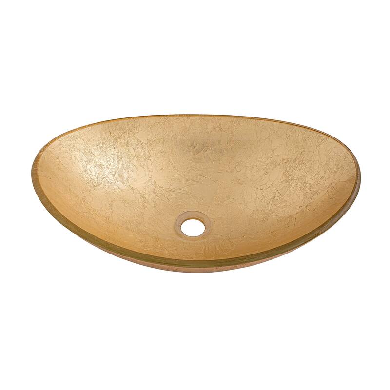 Fine Fixtures modern glass Vessel Oval 20 X 14
