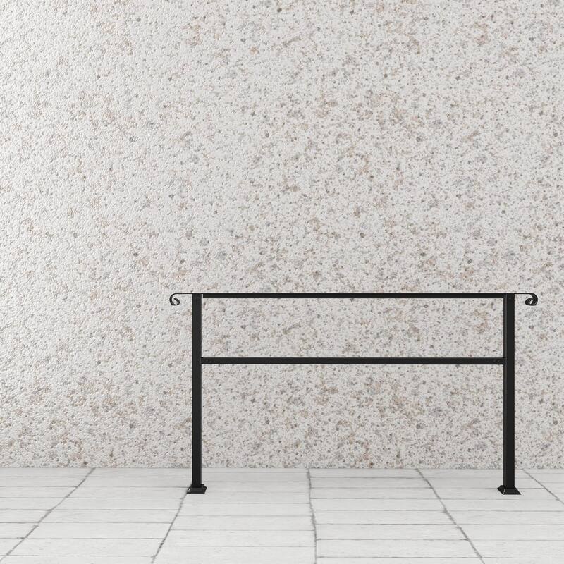 Sturdy Wrought Iron Handrail Ideal for Gardens, Porches, and Home Use