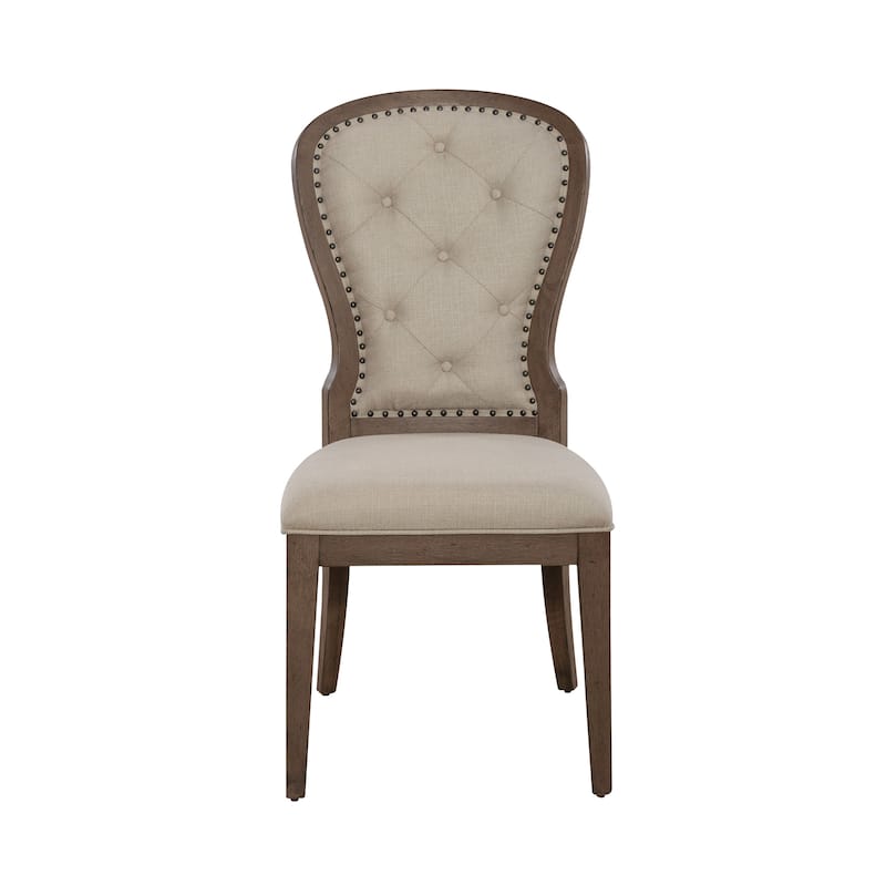 Americana Farmhouse Dusty Taupe Rectangular Table Set with Dining Chairs Various Options
