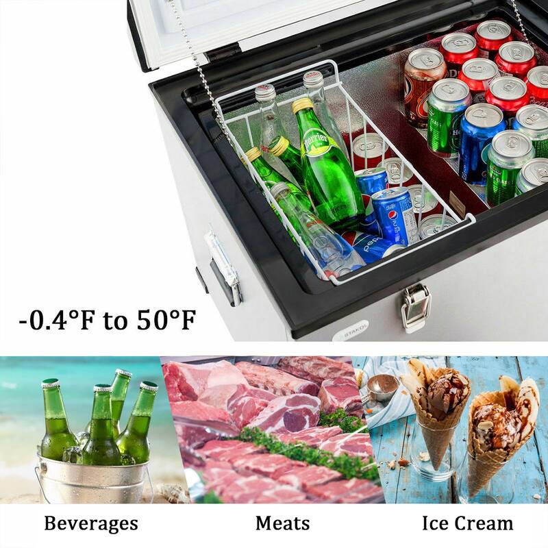Costway 63-Quart Portable Electric Car Cooler Refrigerator / Freezer
