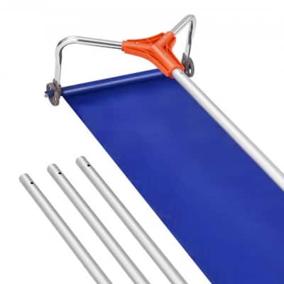 Extendable Roof Snow Rake 17-Inch Aluminum Blade with Smooth Wheels for Residential Snow Clearing