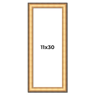 11x30 Frame Gold Plein Aire Solid Wood Picture Frame Width 2 Inches |