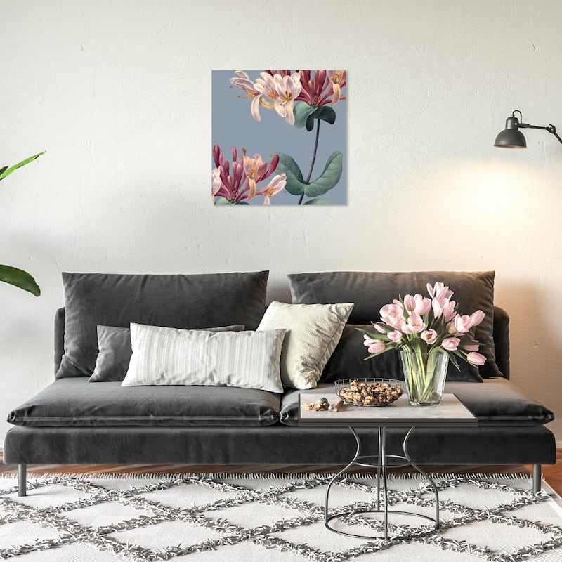 Wynwood Studio Canvas Floral and Botanical Flower II Blue and Traditional Wall Art Canvas Print - 20 x 20