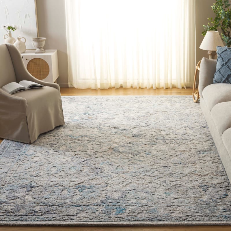 SAFAVIEH Handmade Marquee Lazarina Rug - 9' x 12' - Light Blue/Beige