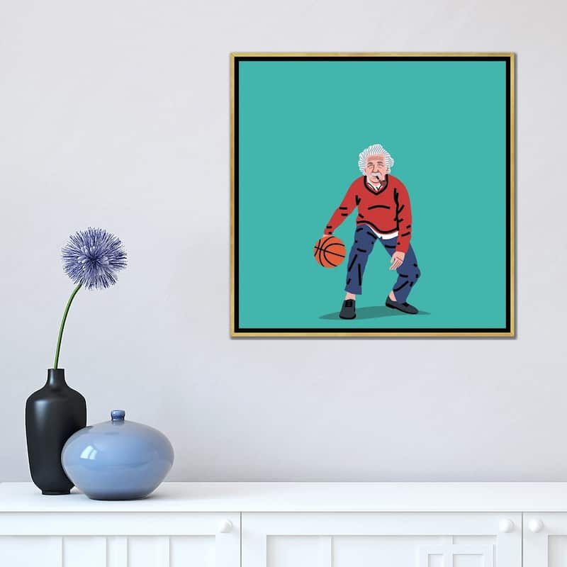 iCanvas "Balling Einstein" by Elad Shagrir Framed Canvas Print