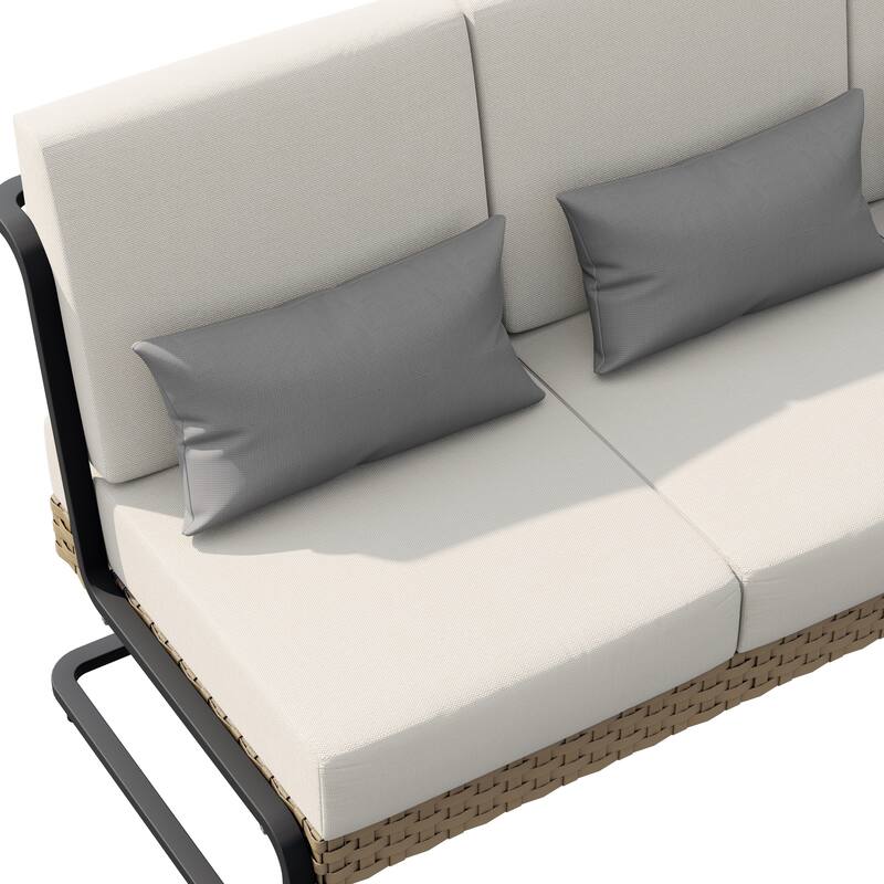 Corvus Akrotiri Outdoor Wicker Armless Loveseat