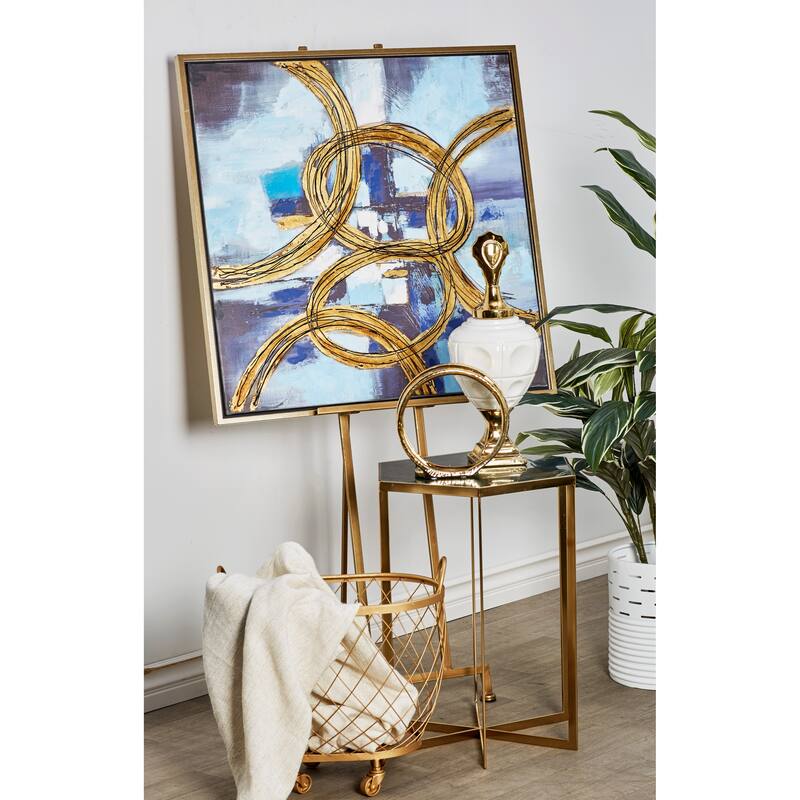 Gold Metal Adjustable 3 Tier Geometric Display Easel with Chain Support