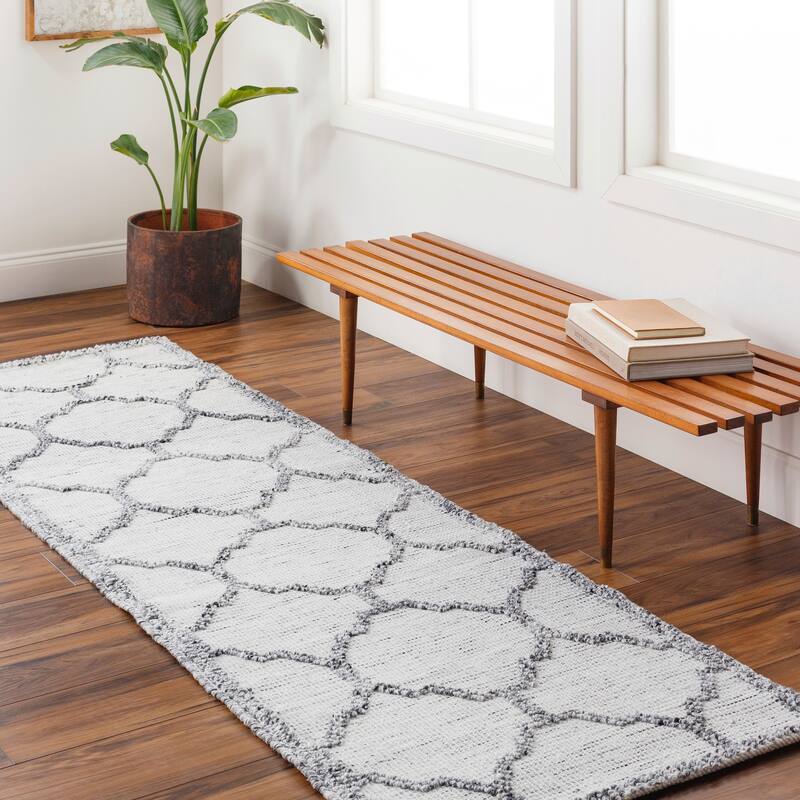 Melike Handmade Performance Outdoor Safe Area Rug - 2'6" x 8' - Slate