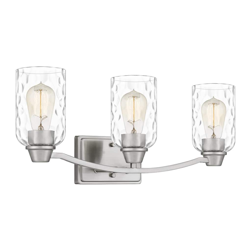 Acacia 3-Light Brushed Nickel Bath Light