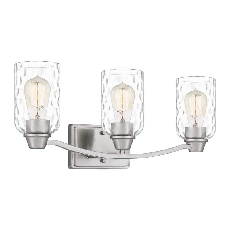 Acacia 3-Light Brushed Nickel Bath Light