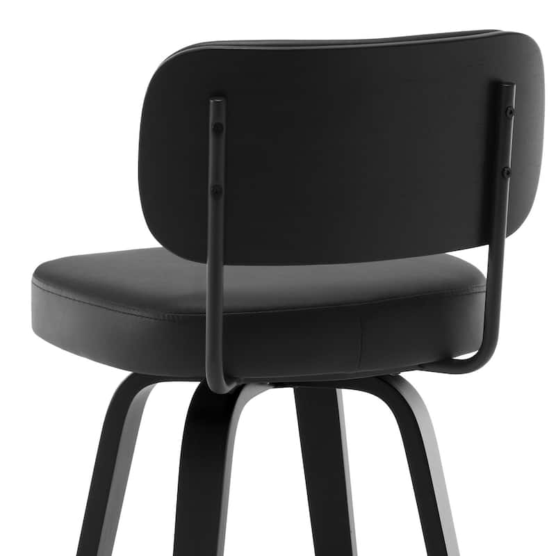 26"/29" Swivel Counter/Bar Stools with Black Bentwood Legs