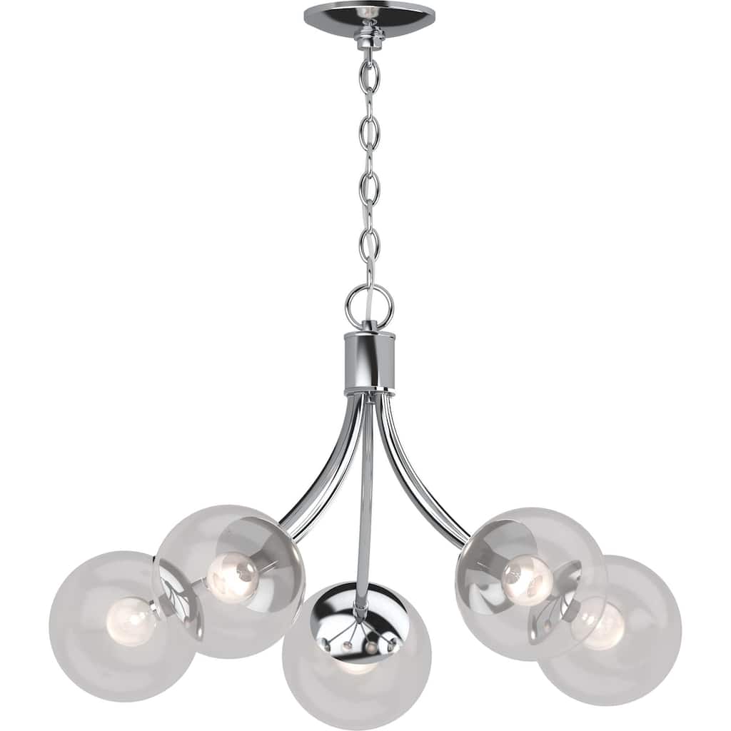 Volume Lighting 5-Light Indoor Chrome French-Inspired Chandelier