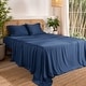preview thumbnail 20 of 69, Bare Home Rayon from Bamboo Sheet Set - Deep Pocket - Breathable Queen - Dark Blue