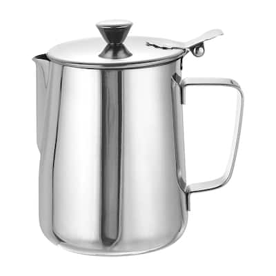 Milk Frothing Pitcher, with Lid and Handle for Home Cafe