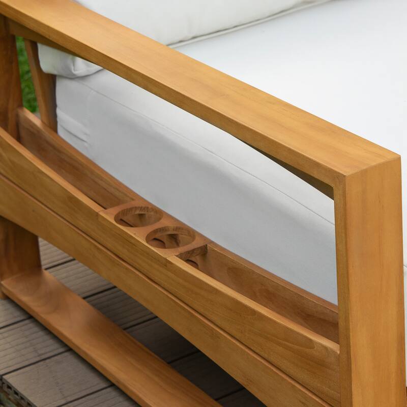 Cambridge Casual Napa Teak Outdoor Patio Daybed with Cushion