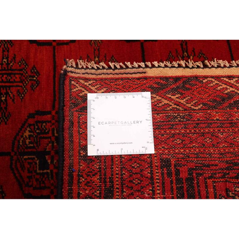 ECARPETGALLERY Hand-knotted Teimani Red Wool Rug - 4'1 x 5'10